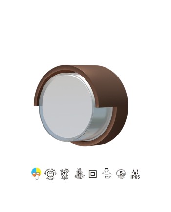 CREEK * APLIQUE EXTERIOR CORTEN LED IP65 - 15W - CCT